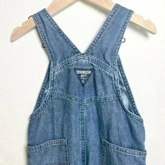 Osh Kosh B’Gosh | Toddler Plaid Flannel Lined Denim Overalls | Size 2T - Picture 6 of 10